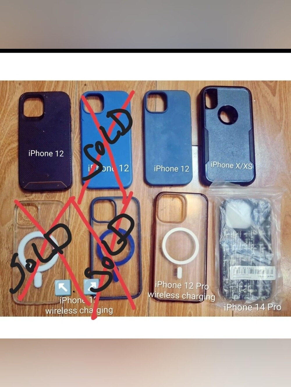 Lot of 7 iPhone Cases for iPhone 12, 12 Pro, X/XS, 14 Pro